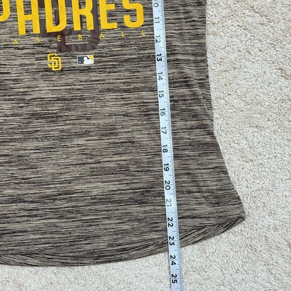 SOLD Nike MLB San Diego Padres Dri-FIT VNeck Shirt Baseball Top Heather Brown XS - Picture 11 of 12